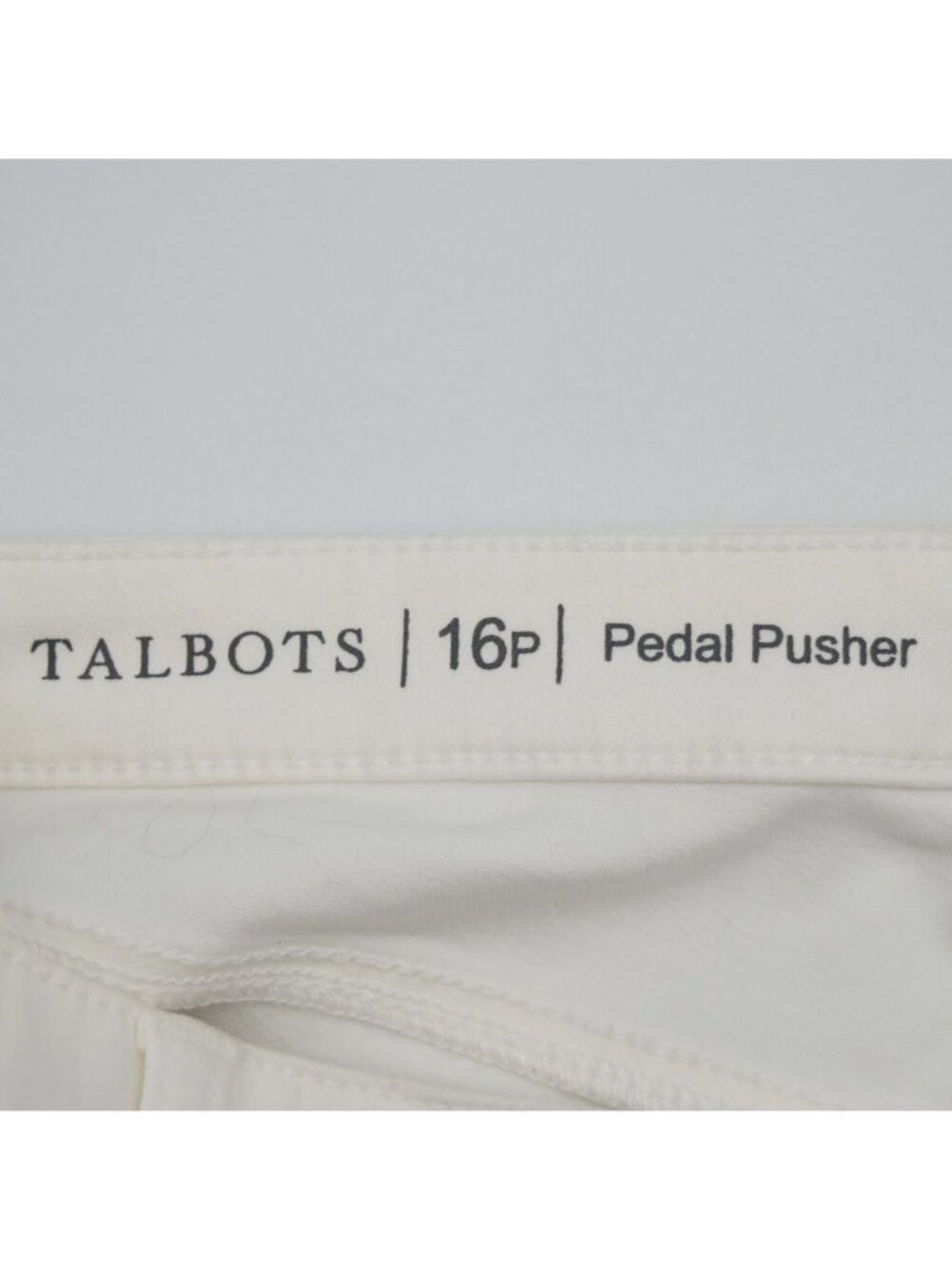 Talbots Flawless Slimming Pedal Pusher White Denim Capris Womens Pants Size 16P - Picture 7 of 8
